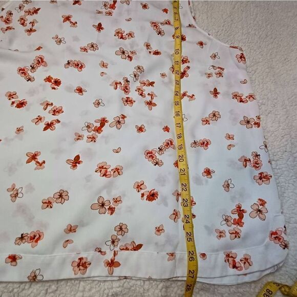 Liz Claiborne Career white floral Sleeveless blouse Size XXL - Picture 8 of 8